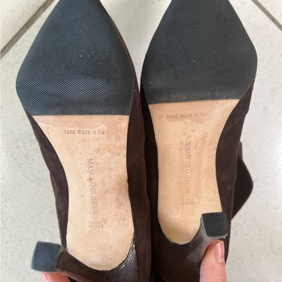Authentic Manolo Blahnik suede ankle boots main image 0